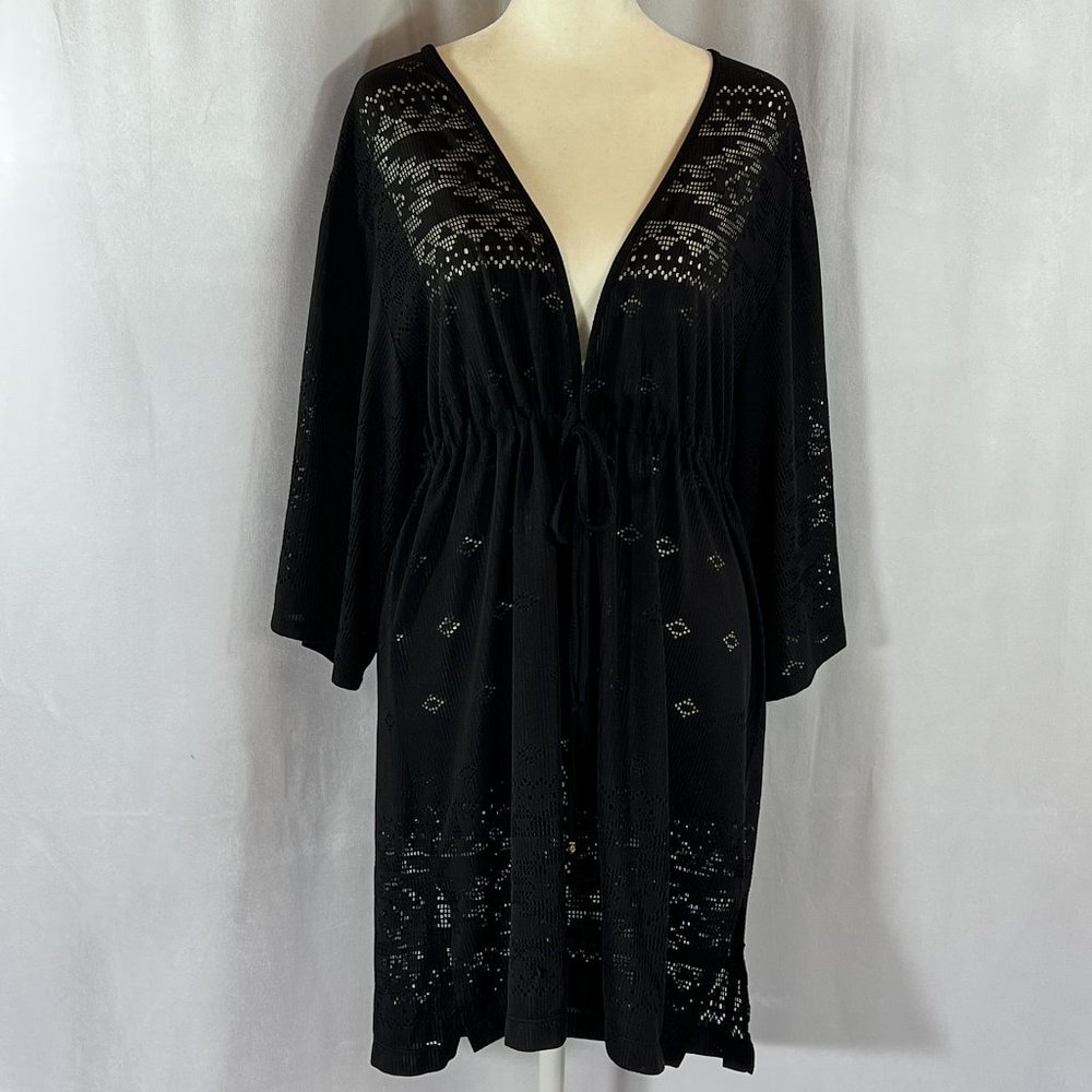 Like New DOTTI Black Bathing Suit Cover Up Size Medium